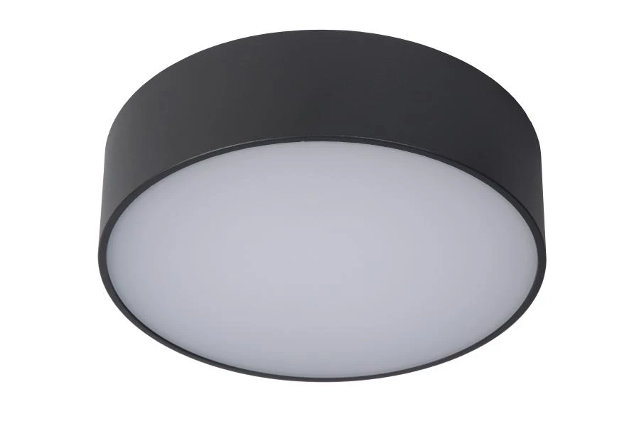 Lucide ROXANE - Flush ceiling light Bathroom - Ø 25 cm - LED - 1x10W 2700K - IP65 - Anthracite - off